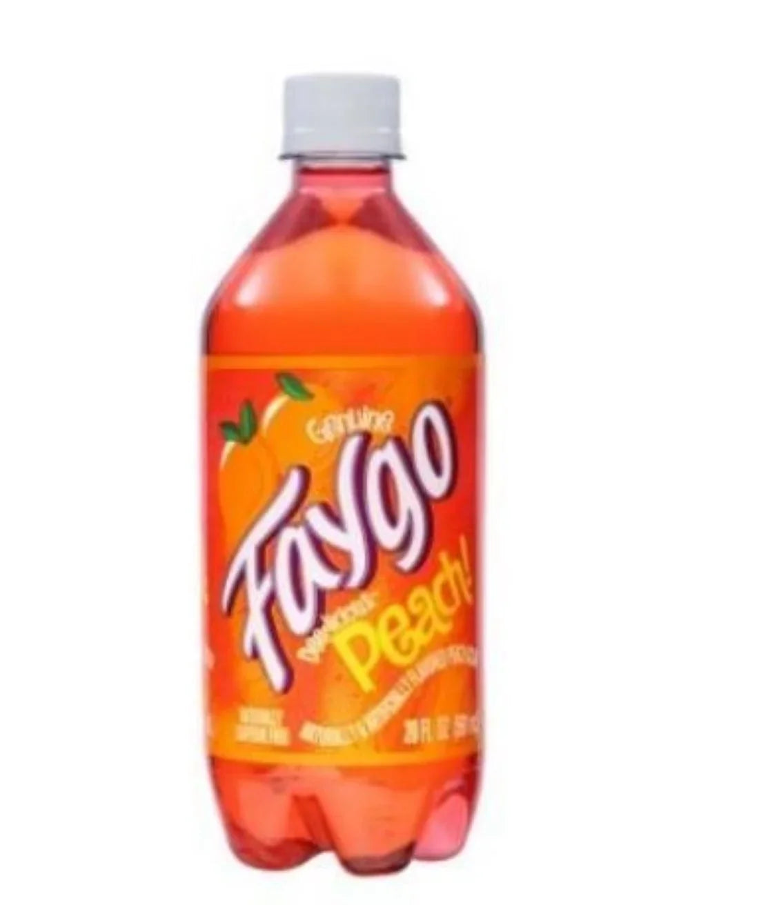 4 Faygo Bottles, Oz of 20 Pop, Peach Soda Quantity