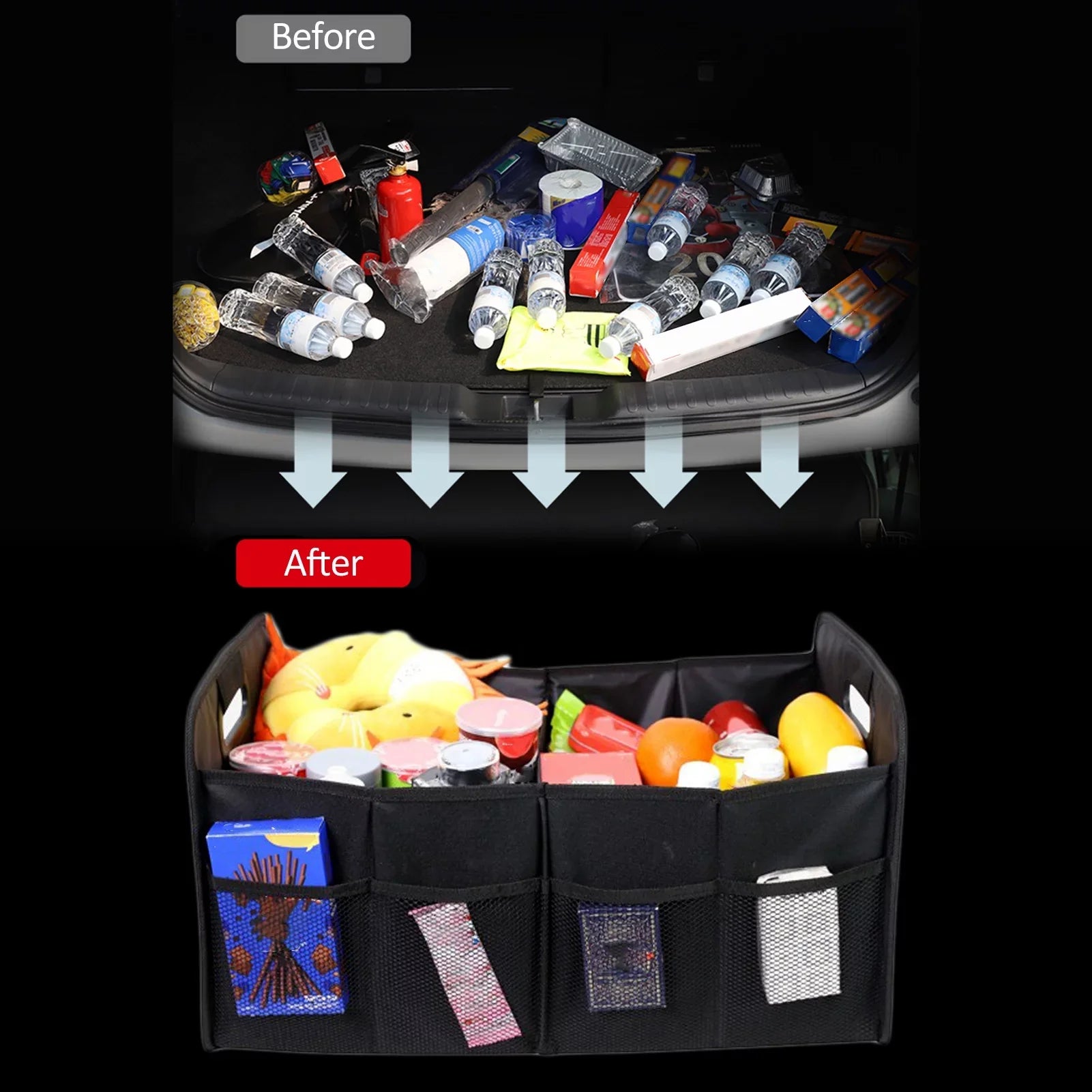 Box, Folding Trunk Capacity, Solution Practical Automotive Nebublu Car 55L Cloth Organizer, Oxford Storage Cargo