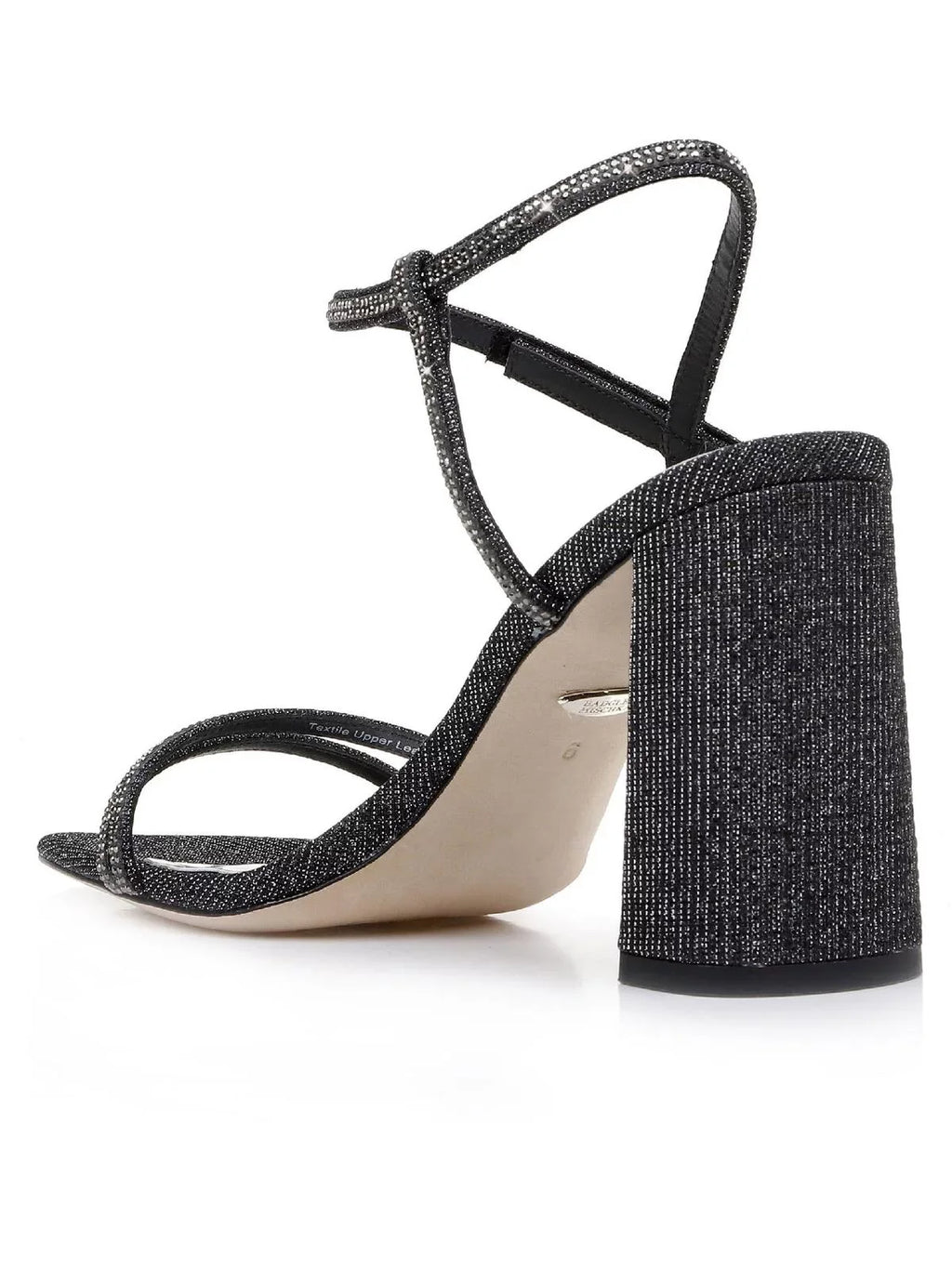 Block Womens Mischka Rebekah Badgley Shimmer Heels Strappy