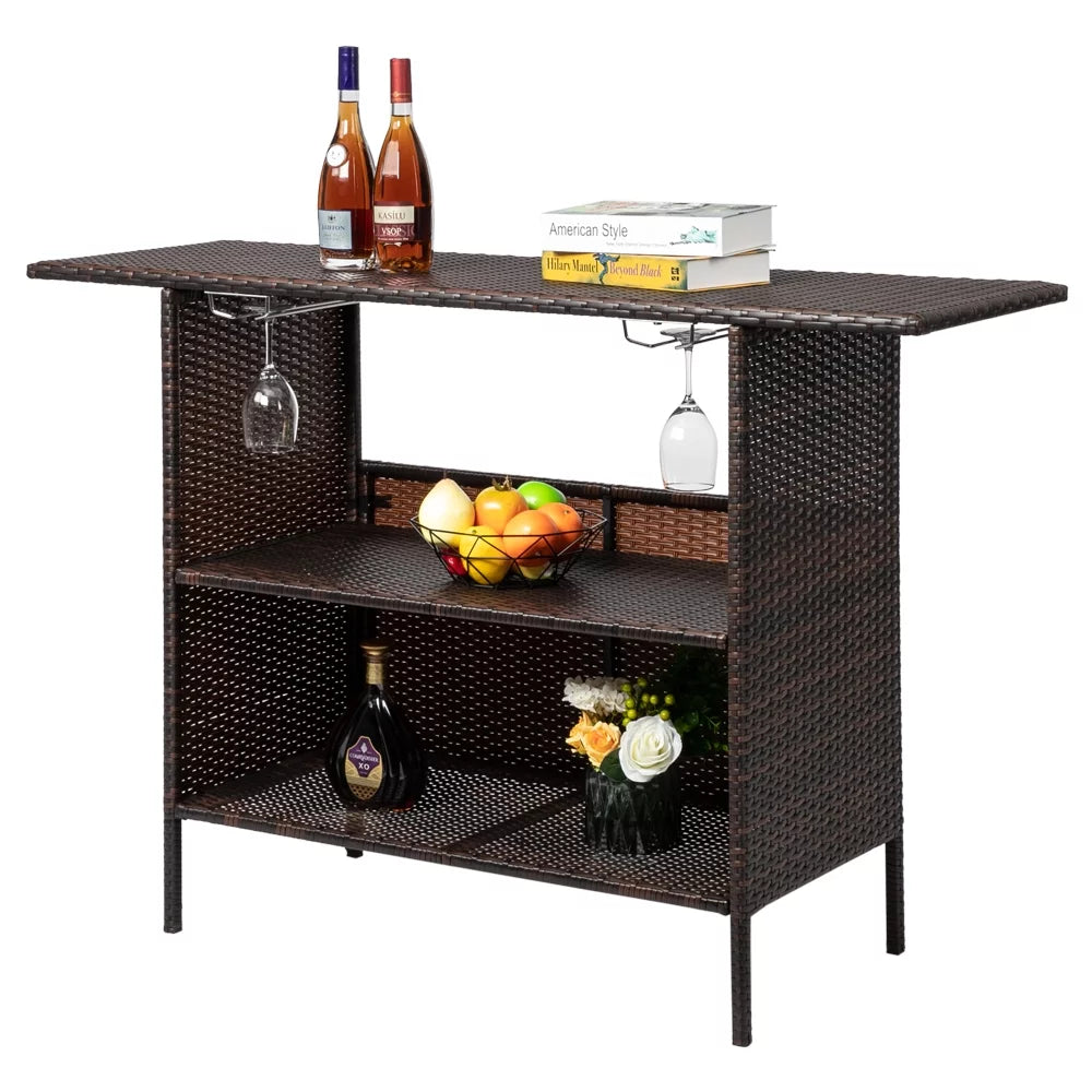 Beautiful And Table Bar Gradient Stylish Modern Brown