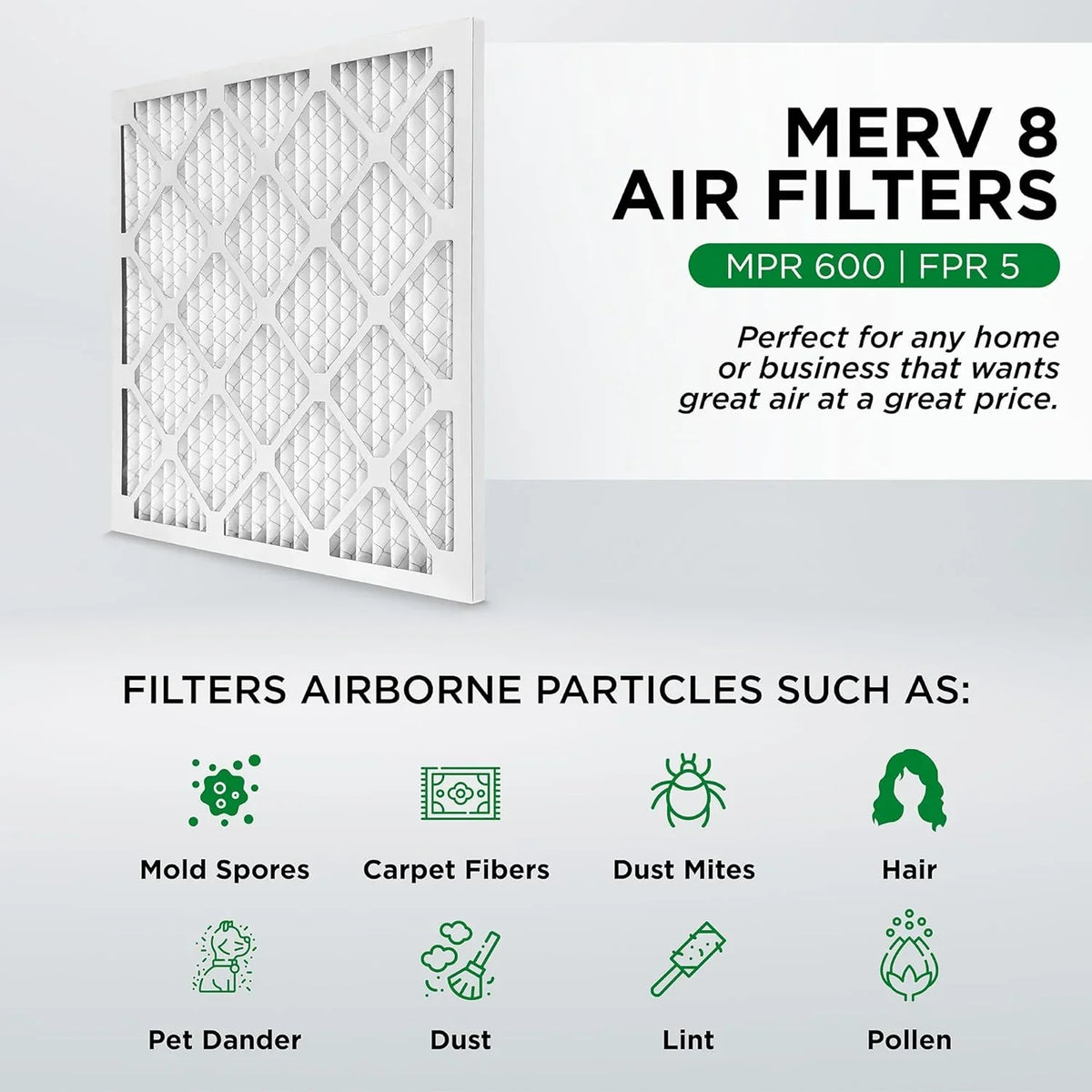 Inch Size: X MERV HV Pleated 8 Furne Air 15-1/2 Ext 12. X By 1" Pamlico. 3/4 Of 19-1/2 Filters 16X20x1 Case