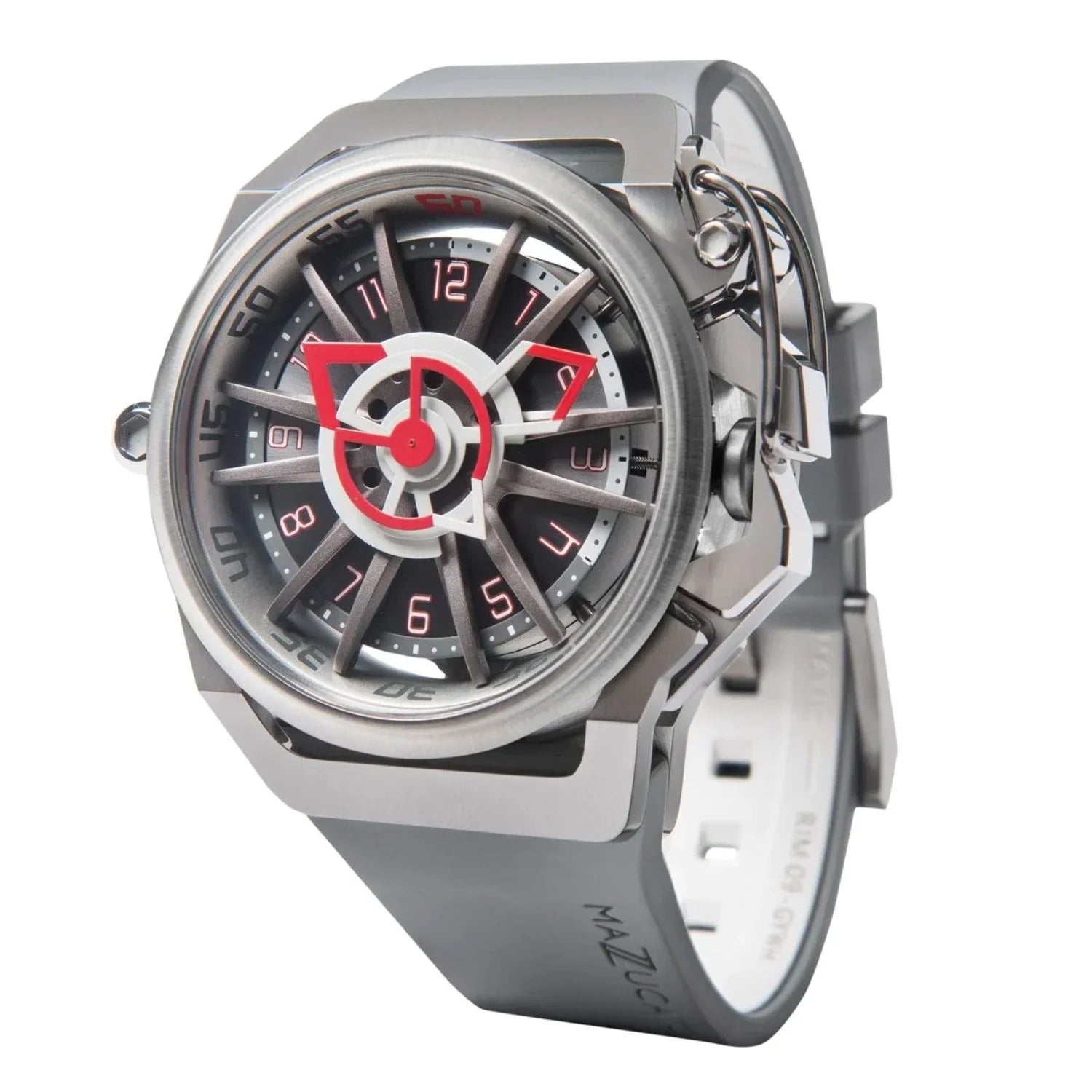 Reversible - Chronograph Sport Mazzucato Watch White Automatic Rim Color Twin for Dial Men Adult Multi
