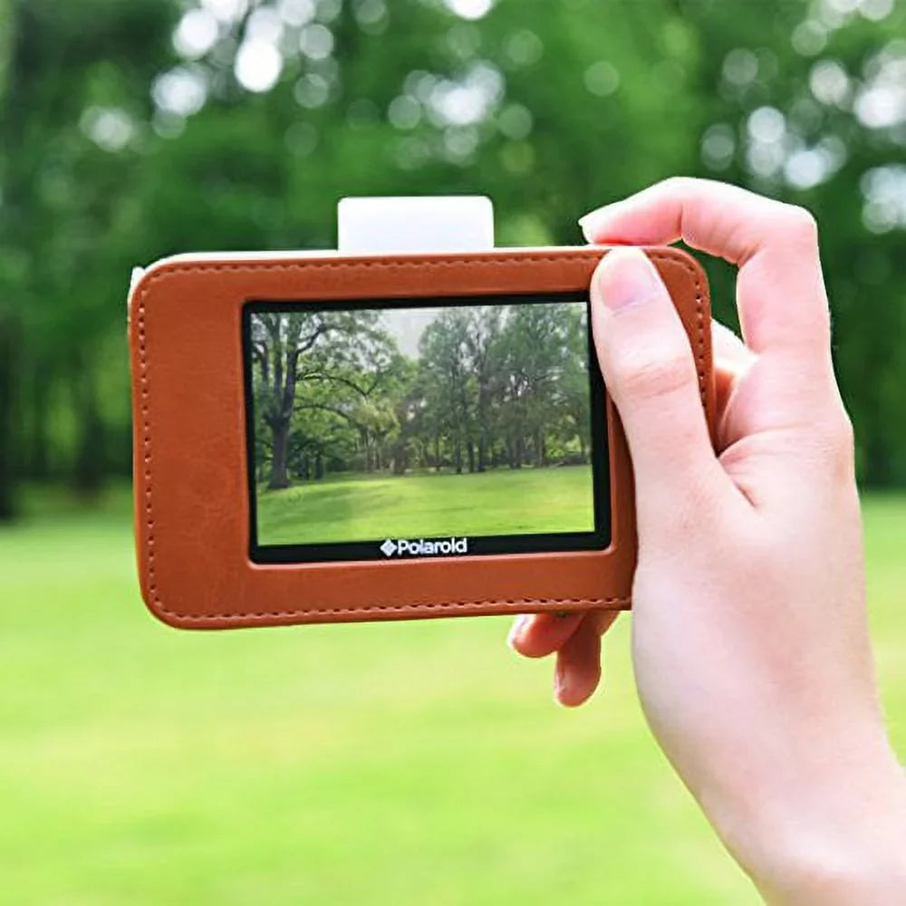 Camera Print Case Snap Leatherette Custom Instant – Digital Touch Snug Design Fit Polaroid for (Blue)