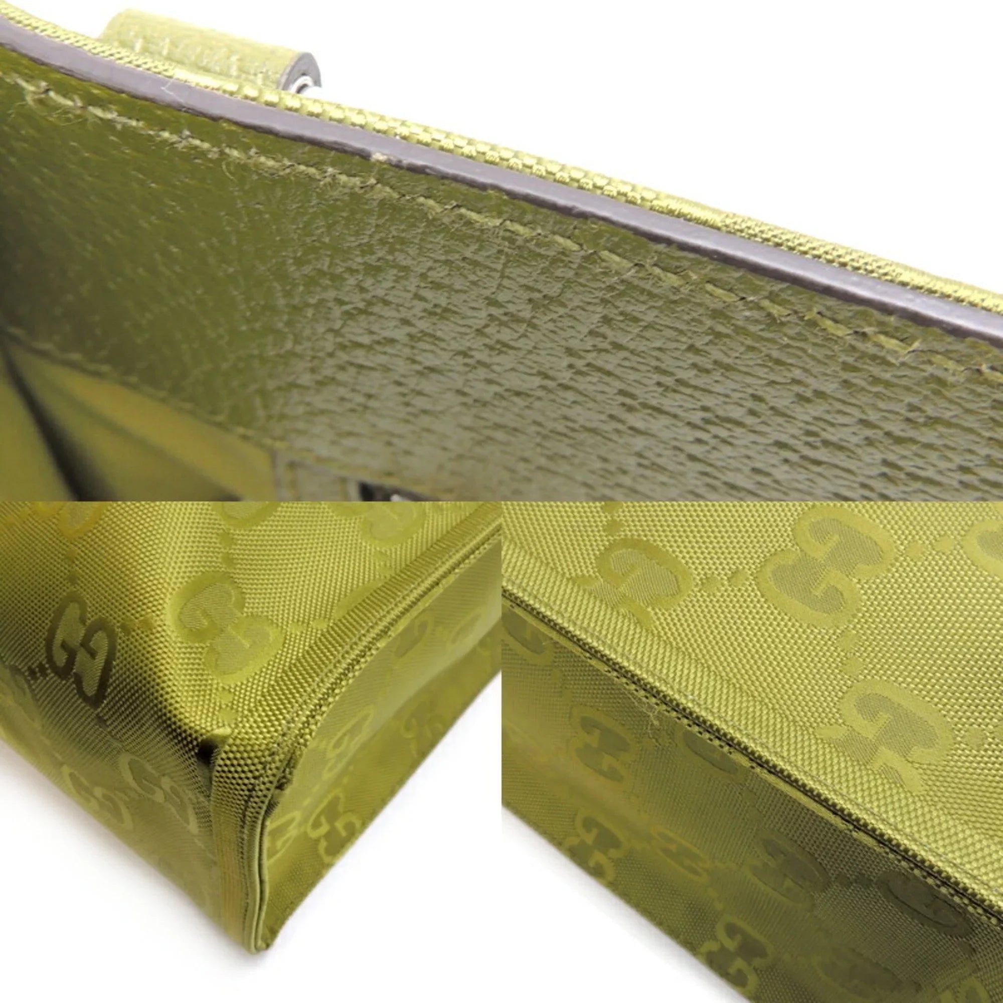 Gucci Off Grid Recycled The Tote Nylon Ladies Only) GG Green Pre-Owned (Day Lining Forest 696043 (Good) Bag Medium