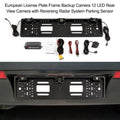 Reversing Parking View System 12 with Sensor Camera Frame Camera Docooler European Plate License Backup Rear LED