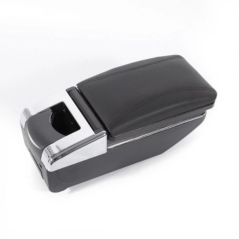 Nissan Case Box Tiida Central Rotatable Armrest Container Versa YIYIBYUS 2007-2011 Center Console Leather Black for Storage Car
