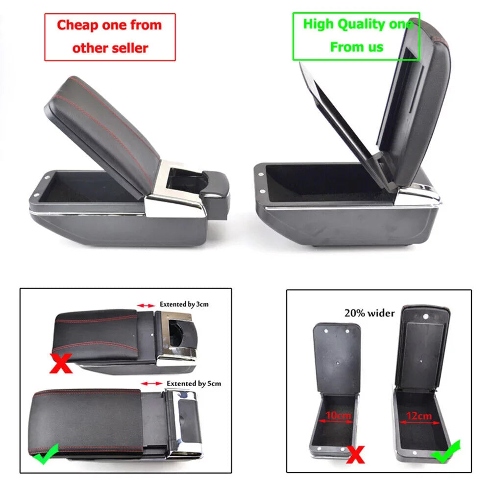 Console Box Rest Fiesta Arm Parts Cup Storage For Holder Ford 2011-2019 Armrest