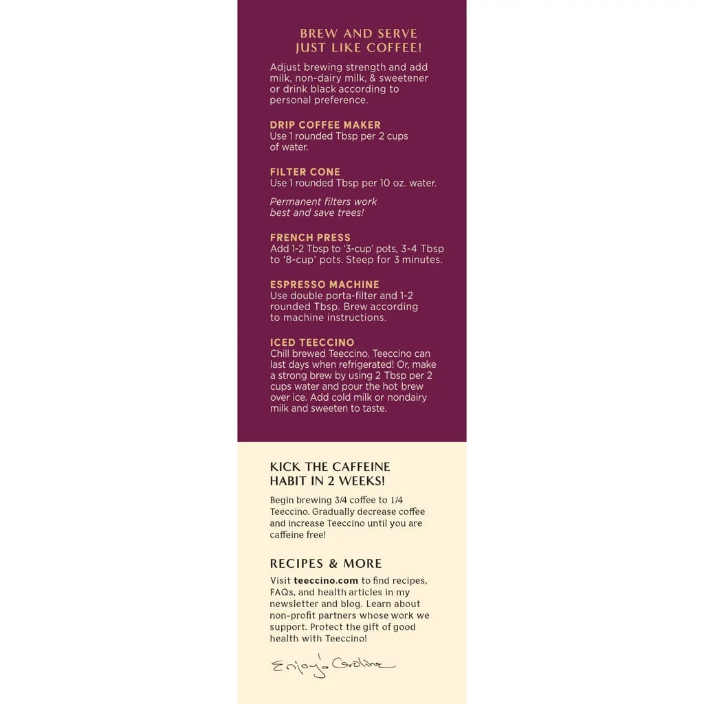 Coffee (Pack Medium Ground, ounce Teeccino Mocha 11 6) Roast of Herbal Chicory