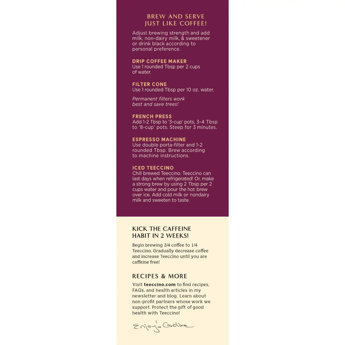 Coffee (Pack Medium Ground, ounce Teeccino Mocha 11 6) Roast of Herbal Chicory