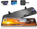 Front Camera 64GB and JOMISE 2160P View K17 Cam 12" Rear Mirror Card HD Assistante GPS Parking Vision Night Ultra 4K Dash Rear