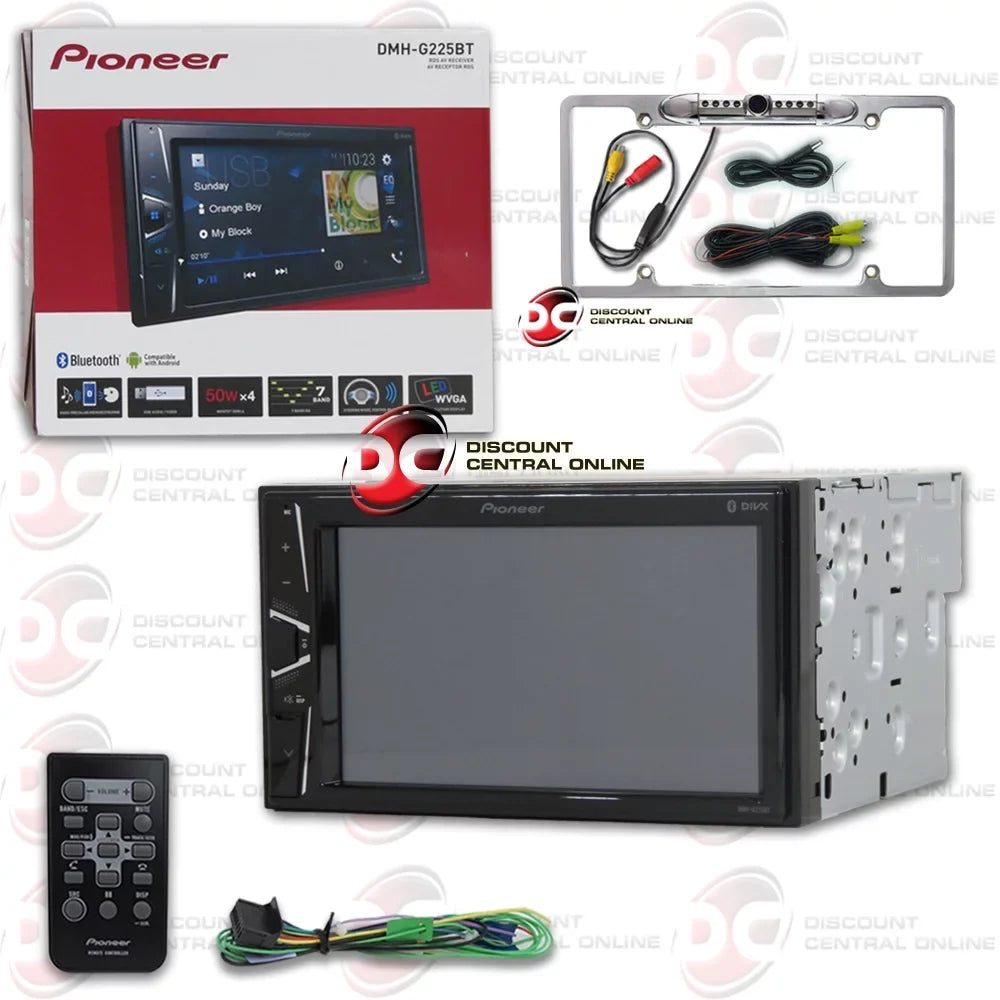 back-up 6.2" FL09CH Full camera stereo Car Digital Bluetooth Pioneer vision USB License + DiscountCentralOnline plate Remote 2-DIN with Touchscreen Media Night Waterproof