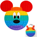 Teens Perfect Handbag, Mouse Popits Matching and Rainbow Large Popits with Gifts Red for Women