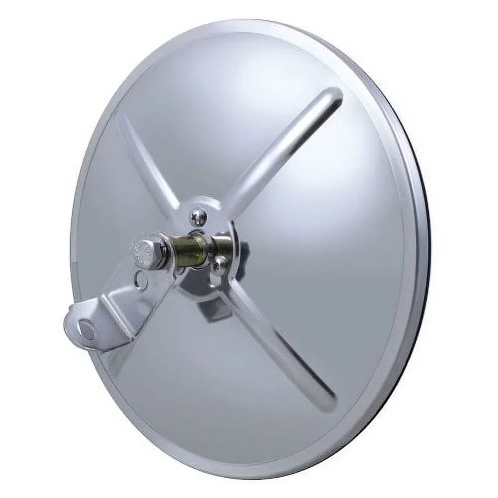Center (1) Round Semi / 8.5" Steel Housing Stainless Convex Stud / Mirrors Truck