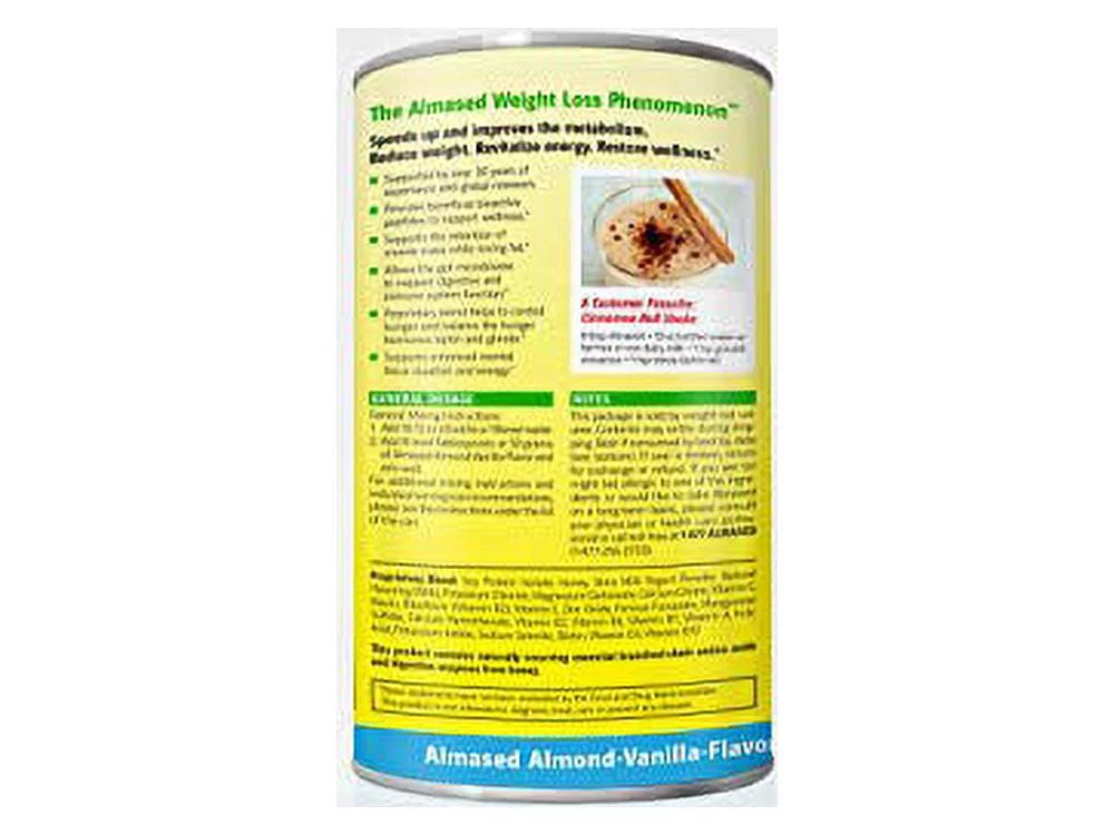 Meal Loss pack) – (2 non-GMO 17.6 Weight shakes oz Almased Powder Replacement Vanilla – Flavor, Gluten-Free,