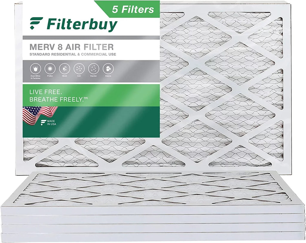 (5-Pack) HVAC Furnace MERV Pleated AC 8 Filterbuy Air Filters 20x36x1