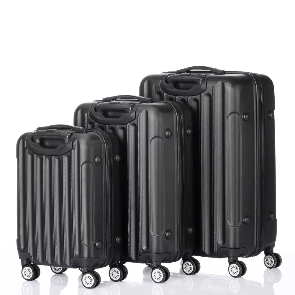 Bag Spinner Luggage Black 3 With Lightweight Hardside Set Lock SalonMore TSA Piece