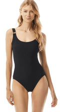 Underwire 4 Logo Michael US BLACK Kors One-Piece Swimsuit,