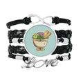 biscuit love knitting rope twisted ball ice accessory wristband cup bracelet leather