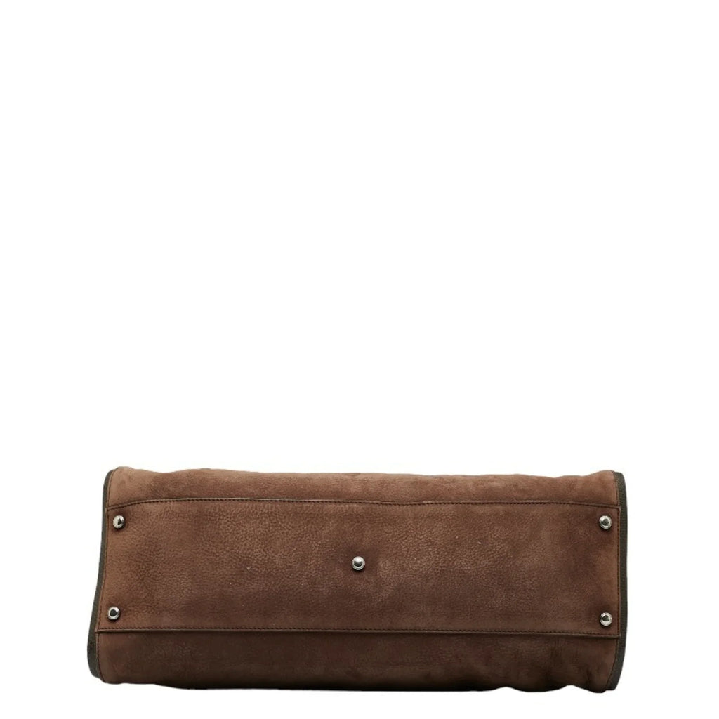 Pre-Owned Cartier Ladies CARTIER Handbag Marcello (Good) Leather Suede Brown
