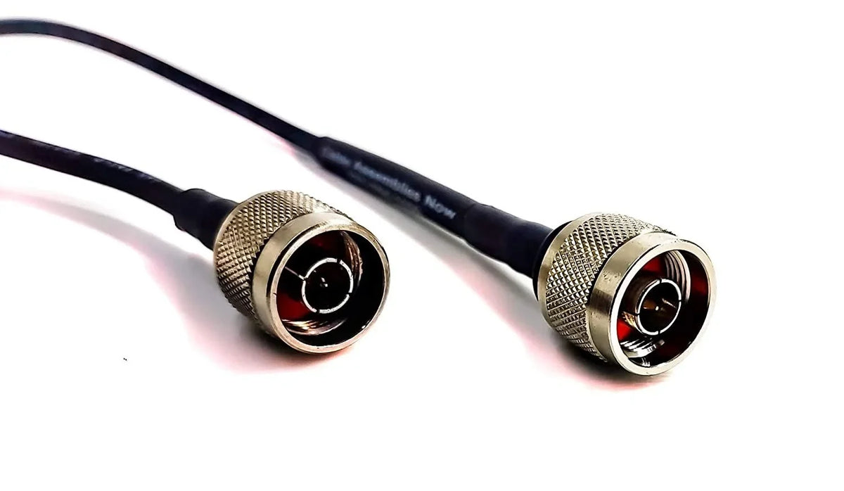 Now Jumper 50 with Low Cable Coaxial OHM - Loss Male Connector Connector Times Foot Using Coaxial N to Cable Microwave Assemblies Genuine LMR-240/LMR240 Assembly N-Male 10'