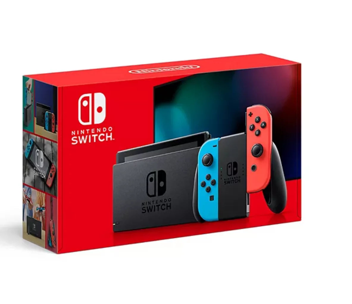 Dual Nintendo Game & Charger Switch Gray Mario Odyssey Joy-Con Console with