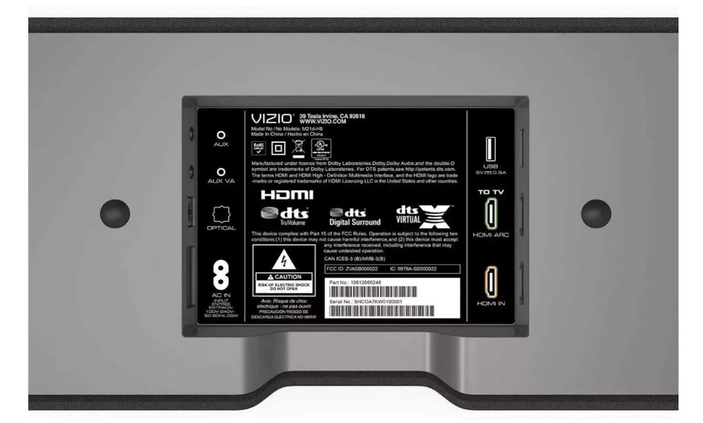 DTS 2.1 Virtual: DTS Vizio Bar Sound Restored (Refurbished) Theater Home M21D-H8 Truvolume, M-Series - x All-in-One