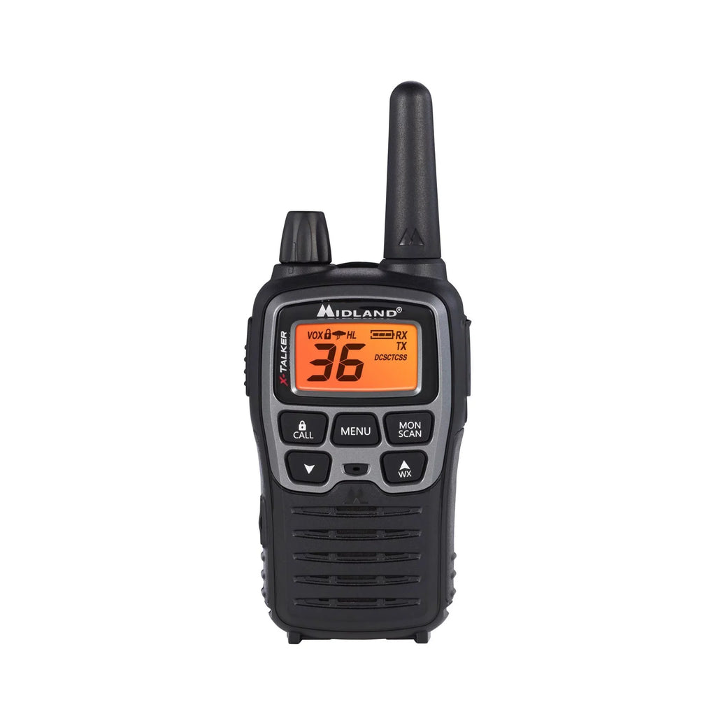 Channels, FRS 38-mile, Midland Walkie T71VP3 bundle X-Talker 36 Talkies, Two-Way Black Radio