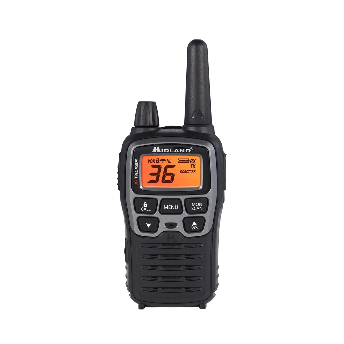 Channels, FRS 38-mile, Midland Walkie T71VP3 bundle X-Talker 36 Talkies, Two-Way Black Radio