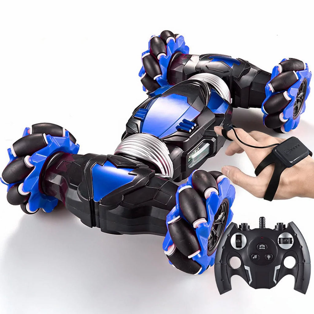 4Wd Rotating Off-Road With Toy Kids Sided Drift Stunt 2.4Ghz Lights Double Gesture Rc Flip Cars Car, Remote Music, Twist Stunt Control 360° Sensing Car, Vehicle