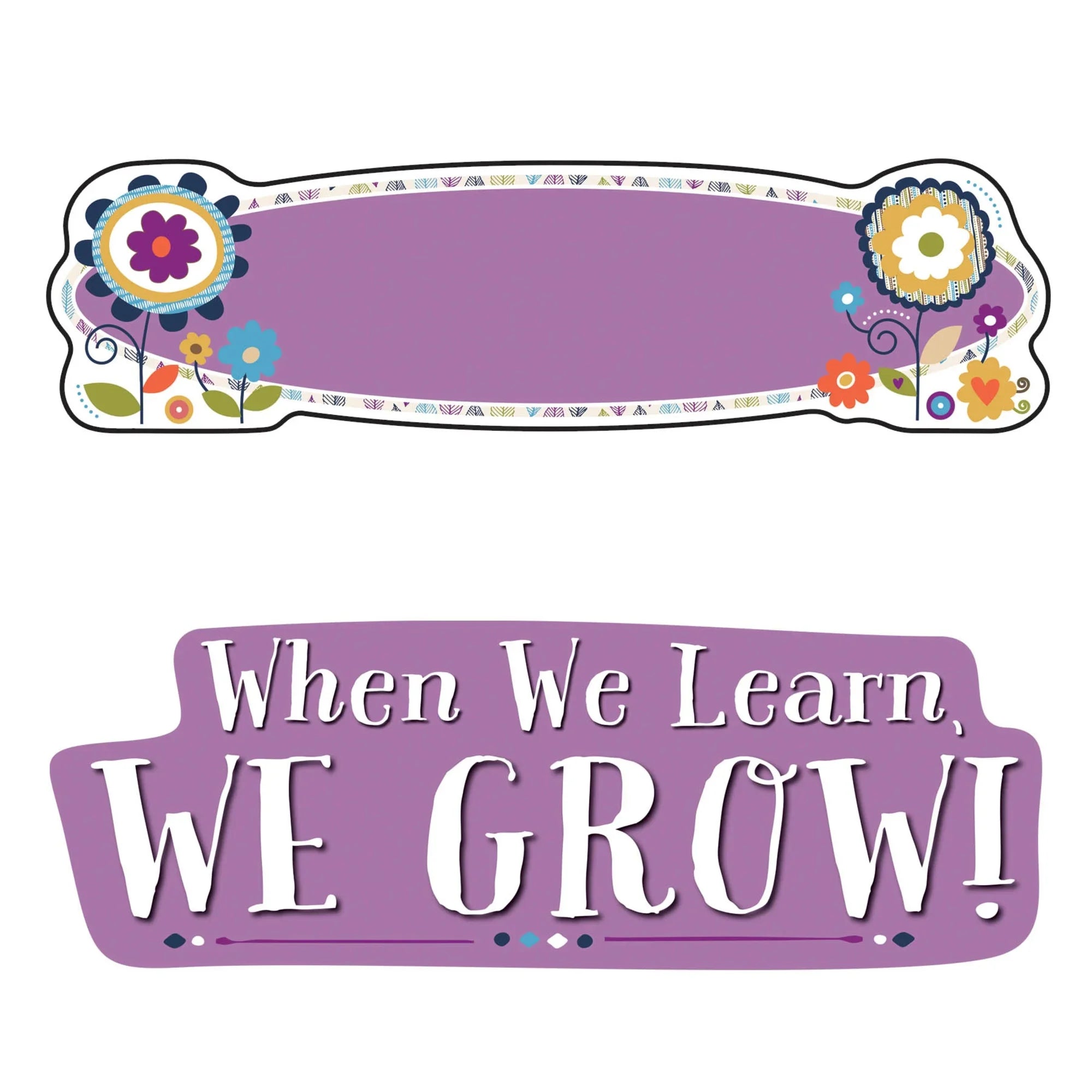 You-Nique Bulletin We Multicolor, We Grow! Board K-5 Mini Learn, Carson-Dellosa When Grades Set,