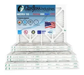USA Filter MERV 23.5 Furnace in Size: Air -Qty:12 - x (Actual Glasfloss inch) Made - 24x28x1 - 27.5x7/8 10