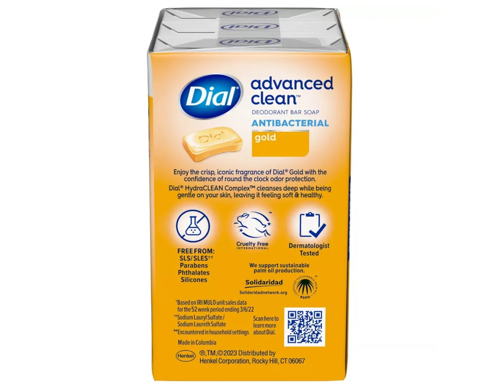 Soap Bar, 4 Gold, ea 4) Dial (Pack Antibacterial bars, Deodorant of 3 oz