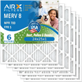 Pleated Comparable by Air 5 MERV Electrostatic FPR 24x25x1 Filters 6 MPR Pack & WICKED AIRX AC USA Furnace FILTERS Made 24x25x1 Air CLEAN 8 AIR. HVAC to Conditioner Premium Filter Filter 700
