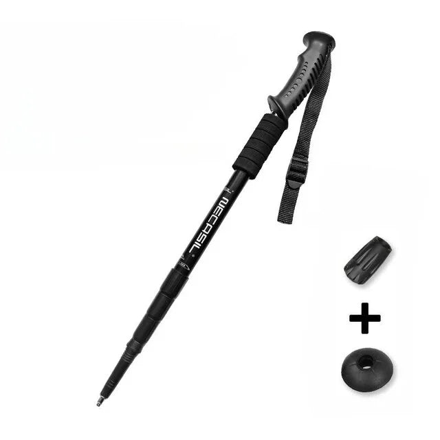 Aluminum Bastão Absorber Alloy Walking Trekking Walking Teleskopic Hiking De Stick Ultralight Stick Poles Cane Alpenstock