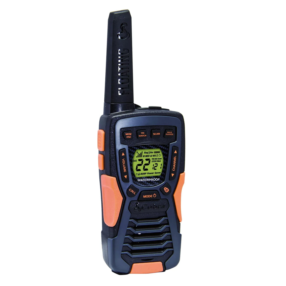37-mile ACXT1037R-FLT Walkie (2-Pack) Cobra Floating, Talkies Two-Way Radios Rechargeable - Range
