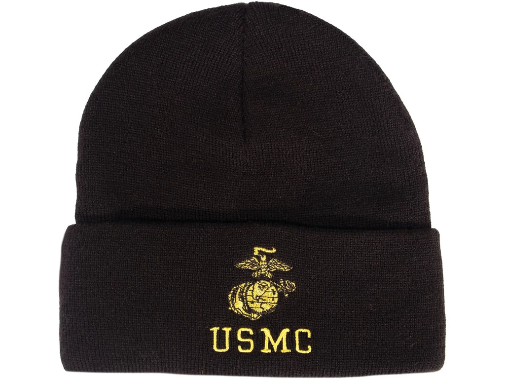 One & Embroidered Eagle, USMC Anchor Siz Watch Cap, Globe, Insignia, Gold Rothco