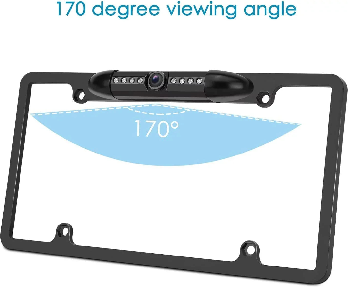 Rearview JVC Black KW-M950BW Camera KWM950BW License for Backup Frame Plate
