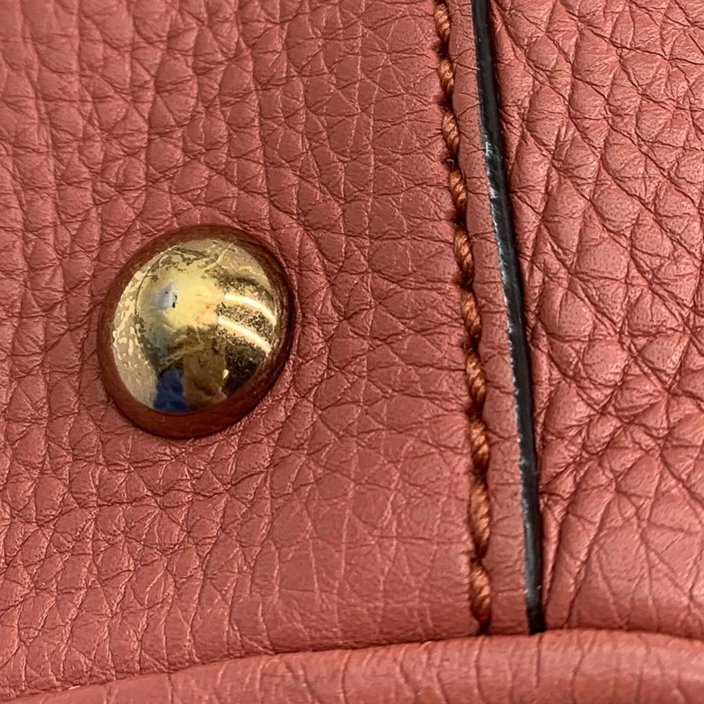 (Fair) Pink Calf Authenticated Unisex Bamboo Leather Gucci Pre-Owned Satchel Shopper