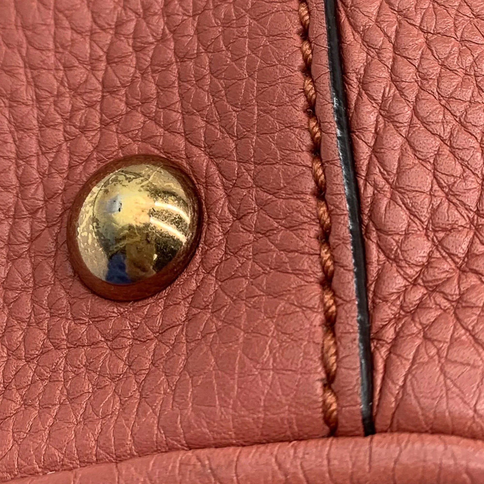 (Fair) Pink Calf Authenticated Unisex Bamboo Leather Gucci Pre-Owned Satchel Shopper