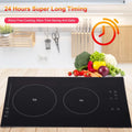 Fry Countertop Electric Vertical Glass Portable Stove and | Burner Top Ceramic Slow 2 Steam, Cooktop Induction Cookware | Burner 110V Most Induction Simmer, Cook, for WAASOSCON