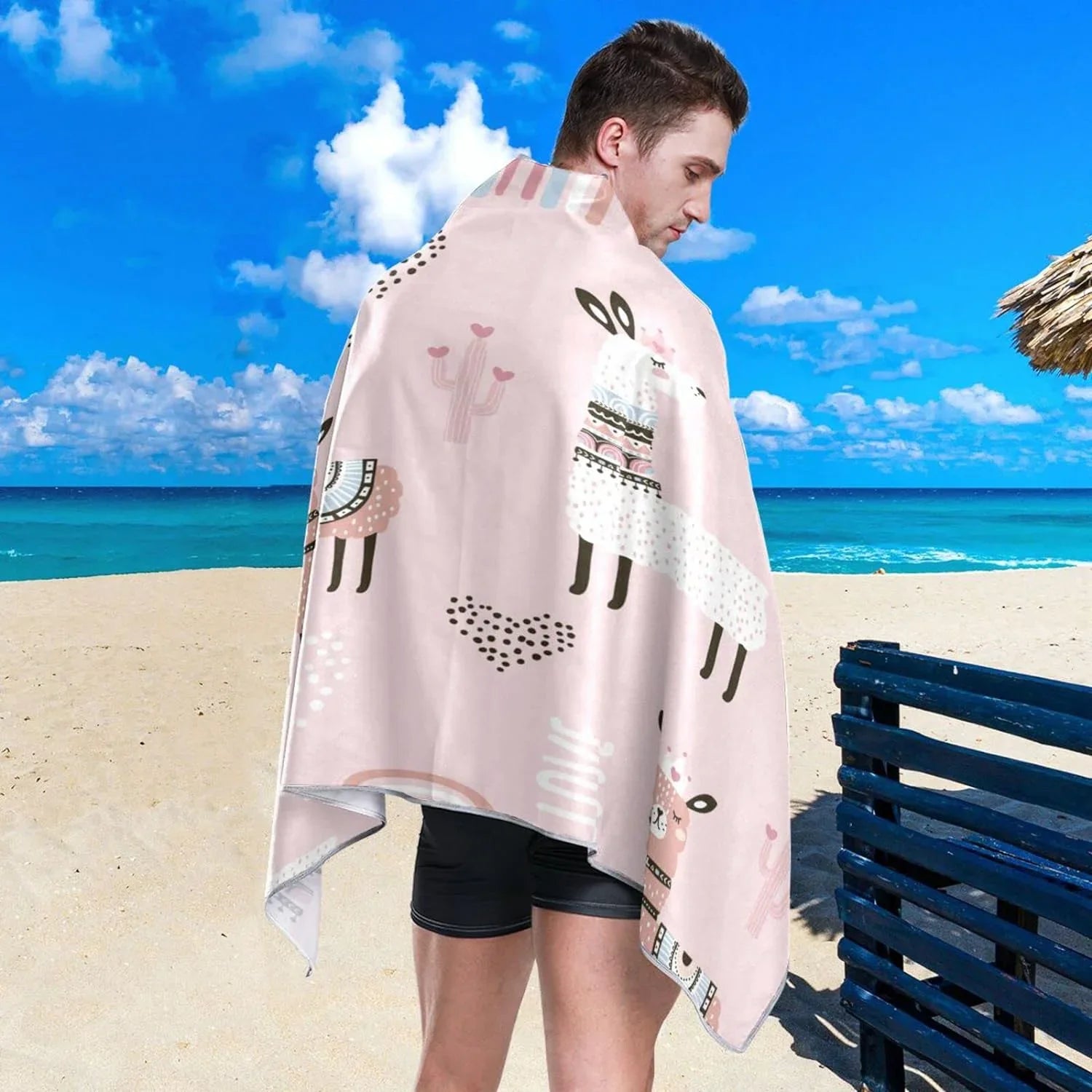 Swimming Travel Oversized Towels Dry Camping Lightweight Princess - Beach Quick Towel Towel Compact Absorbent Holiday（240） Super for - Llama Bestwell