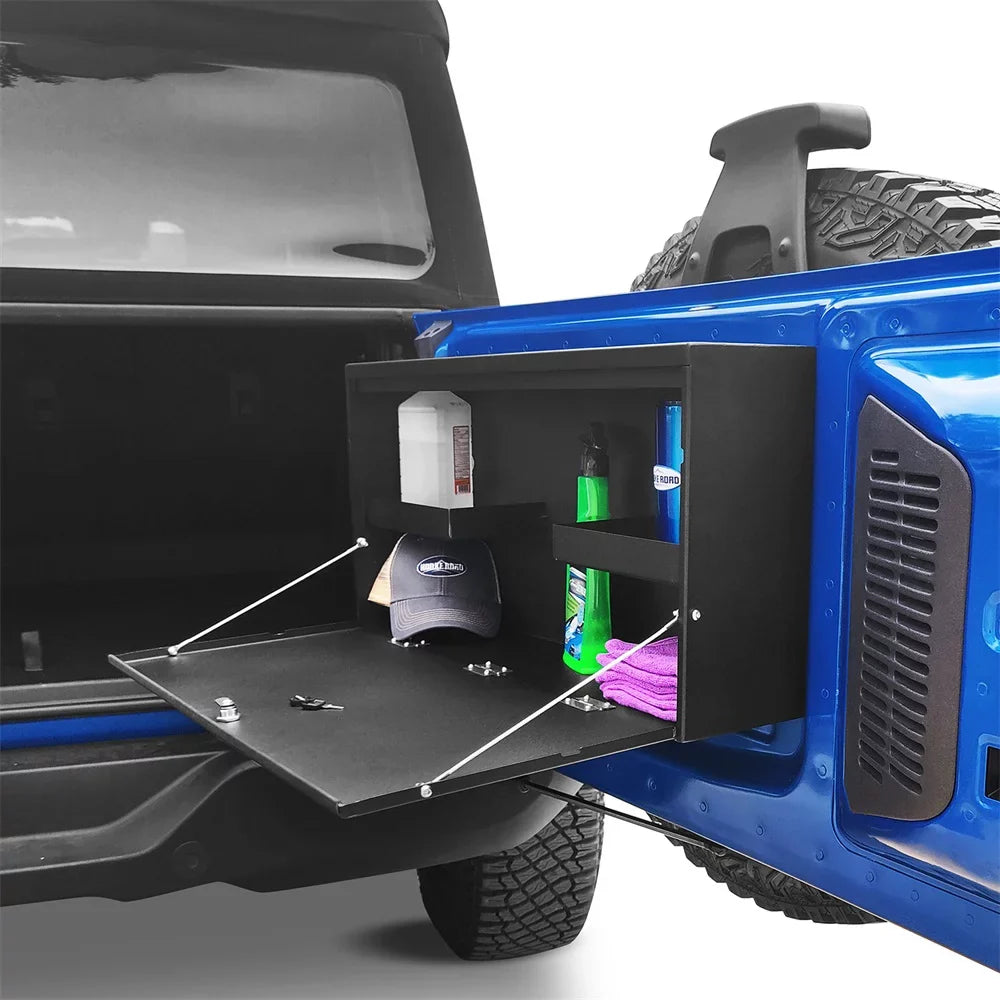 Road Hooke Bronco Box Ford Storage Folding Fit Table Tailgate Lockable Steel 2021-2023 Black