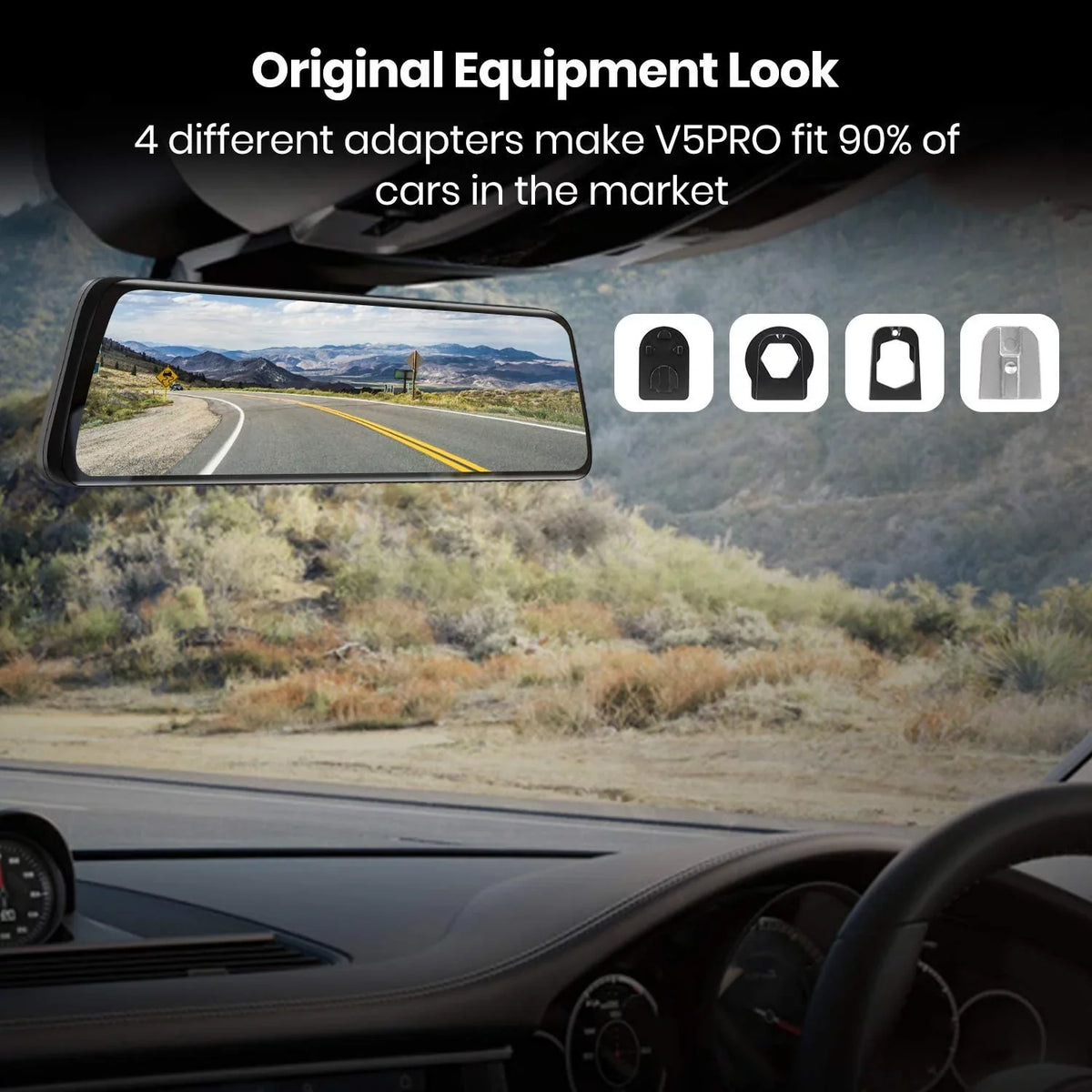 Recorder Dash Dual Smart HD Full Rear Screen Camera Touch View Cam Driving 9.35inch Mirror Backup Auto-Vox Reverse