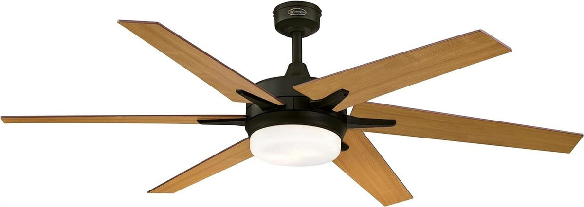 Inch, and Google Alexa Frosted 74002B00 Control, WiFi Home LED Smart Opal Glass 60 Light, Remote Lighting Transitional Compatible Fan with Amazon Cayuga, Black-Bronze with Finish, Ceiling GOURE