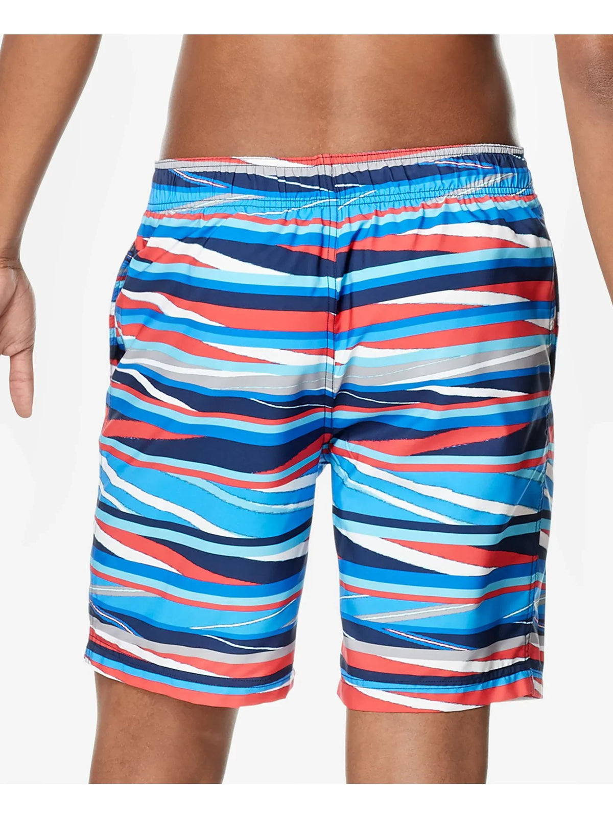Blue S Stretch Drawstring Performance Bondi Striped Stripe Shorts Lane SPEEDO Mens