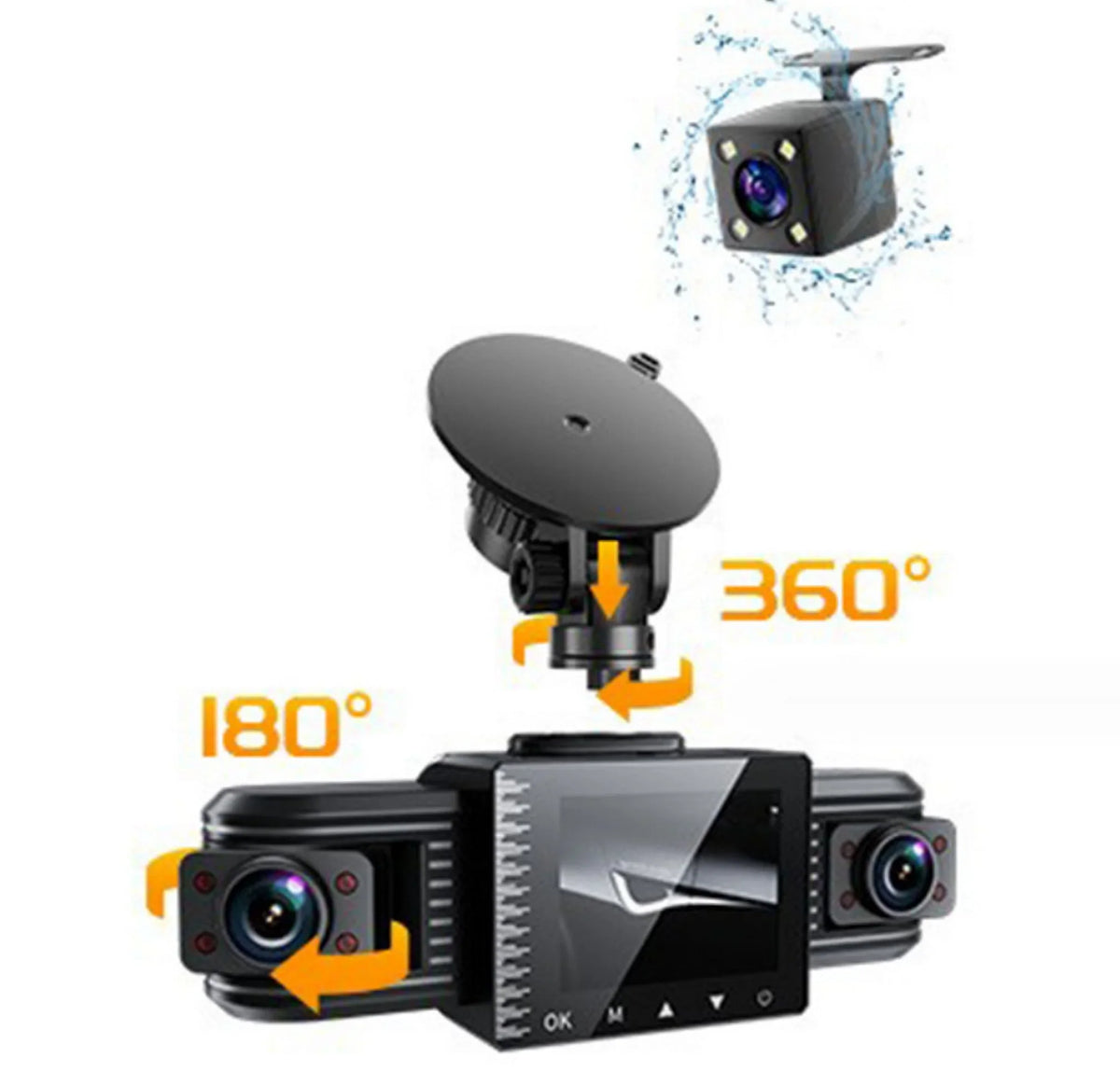 Lens Vehicle Car Recorder F30 Cam DVR Camera Dual HD Dash Video