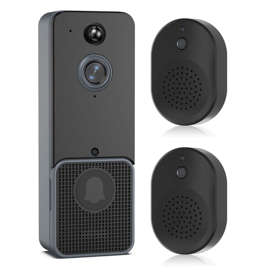 Audio-for Night Detection Security Doorbell Shinysix Human with and Alerts, Chime, PIR Home 2-Way Two App Camera Vision, Wireless