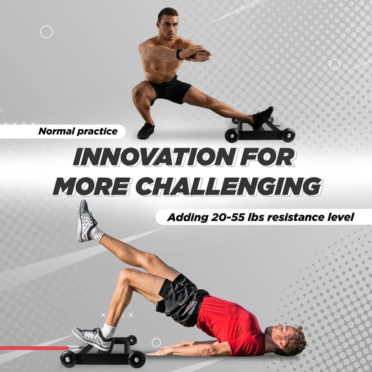 Glute for Building,Black Yes4All Exercise Gym Wheels Hamstring, Glider, Home Glute Ham Booty Fitness,