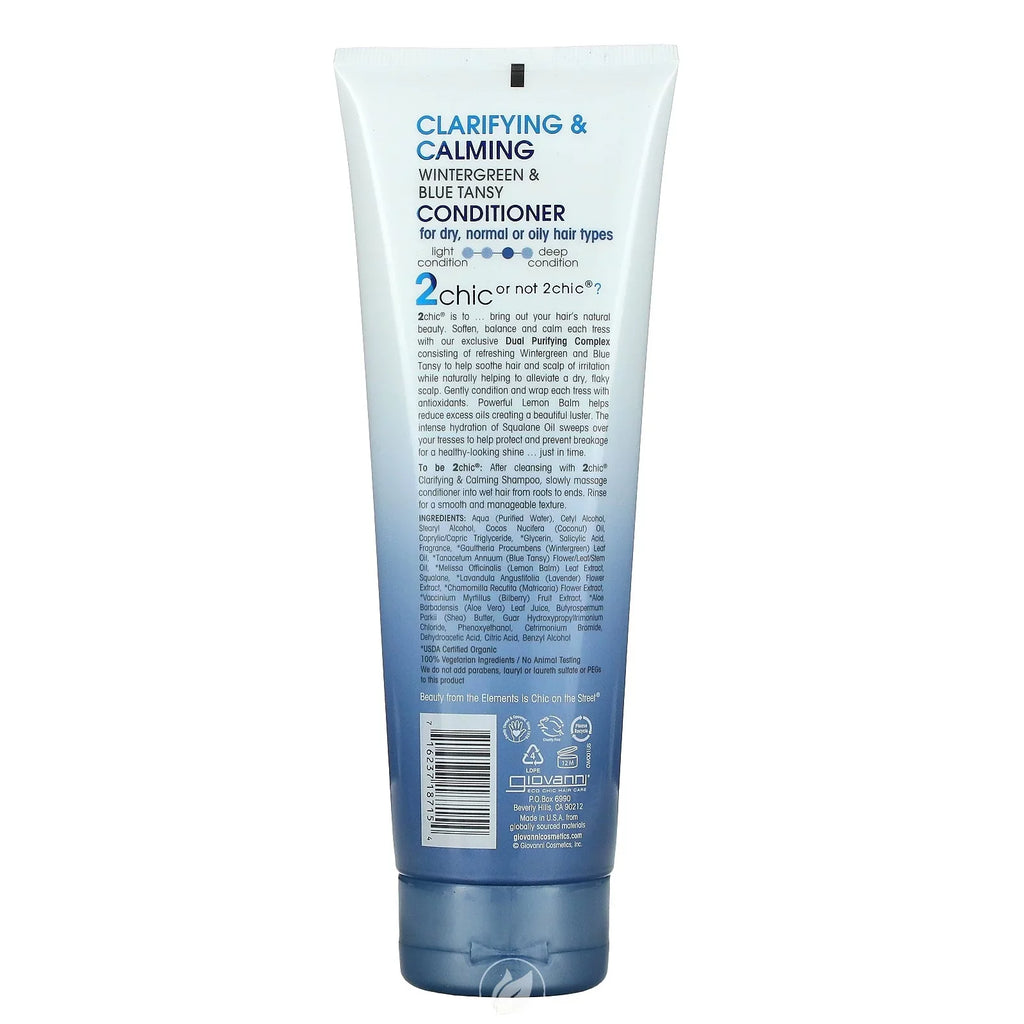 Ml), + Wintergreen Calming Giovanni, Pack Conditioner, 2 & 2Chic, Fl Tansy, Blue Clarifying 8.5 Oz (250 of