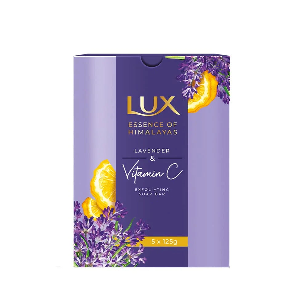 Lux Exfoliating Lavender Vitamin Soap C & 5X125G